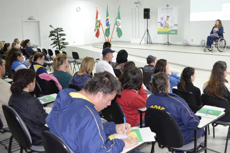 Usando cadeira de rodas desde os 22 anos, Carolina Ignarra contou sua experiência aos participantes do evento (Foto: Ivan Liebl)