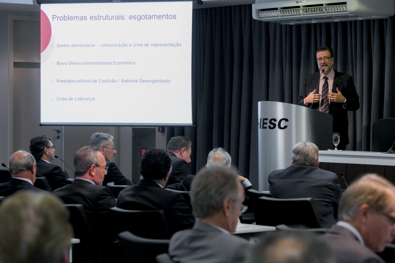 Melo participou da reunião de diretoria da FIESC (foto: Fernando Willadino)